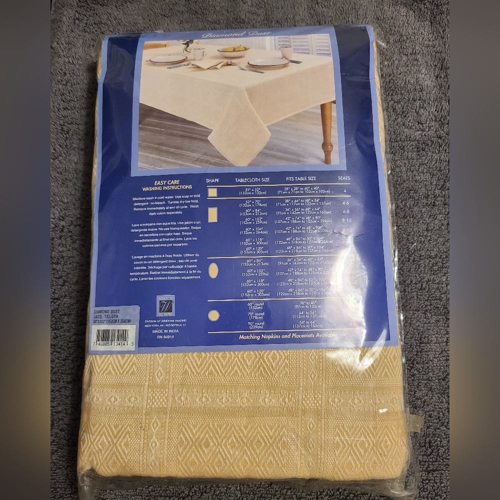 Windham Weavers 100% Cotton Tablecloth - 60"x102" Oblong - Picture 2 of 8